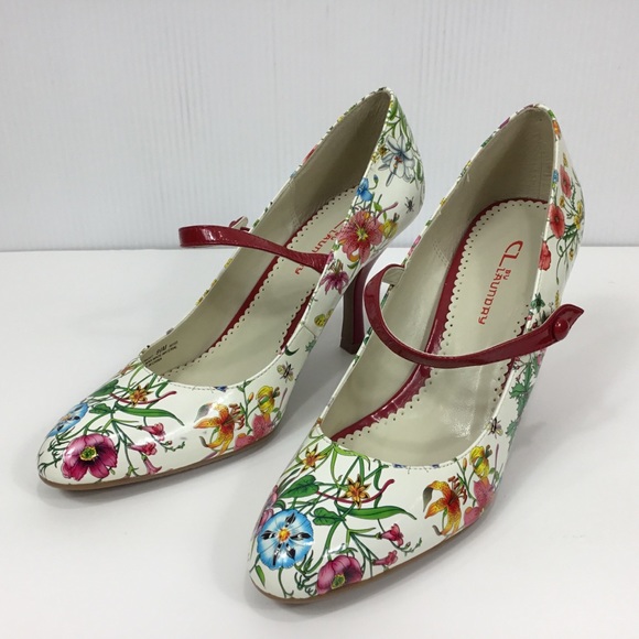 CL by Laundry Floral Design Pumps Shoes Size 9-1/2 - Picture 8 of 10